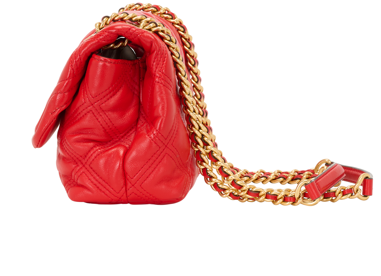 Fleming Soft Convertible, &pound;195, Handbags, Red, Leather, Bottom view